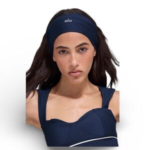 NWT, Alo Yoga Airlift Headband (One Size), Navy, Ret $38